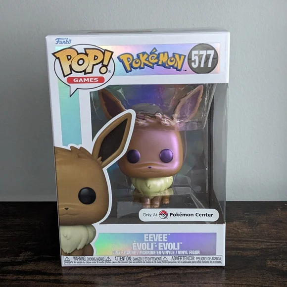 NEW Eevee Funko Pop Pearlescent Eevee Pokemon Center Exclusive Funko Pop 577 - Picture 2 of 9